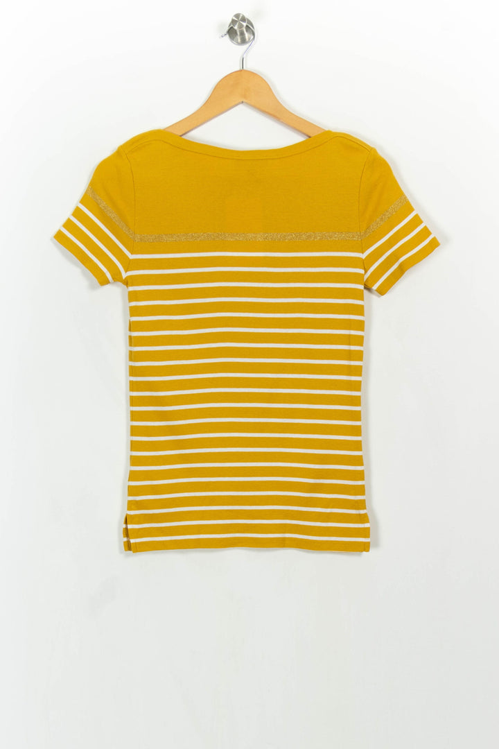 Tee-shirt Jaune et Blanc - Taille S/36 de la marque Caroll | PARAD62393 - Vendu par Paradigme - Image 4