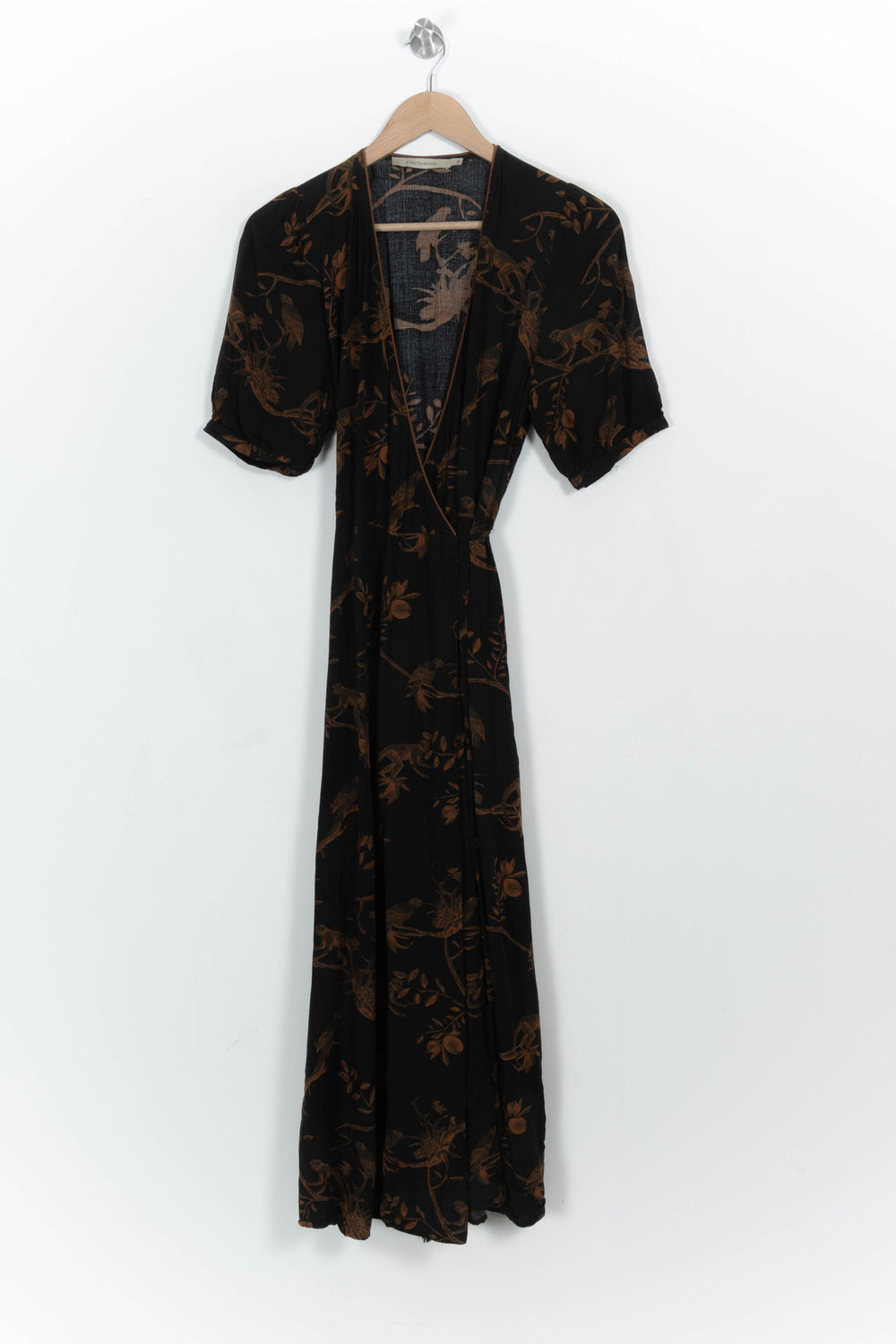 Robe Longue Noire et Marron - Taille M/38 de la marque La Fée Maraboutée | PARAD62396 - Vendu par Paradigme - Image 2