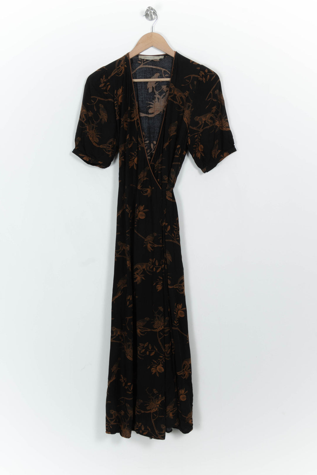 Robe Longue Noire et Marron - Taille M/38 de la marque La Fée Maraboutée | PARAD62396 - Vendu par Paradigme - Image 2