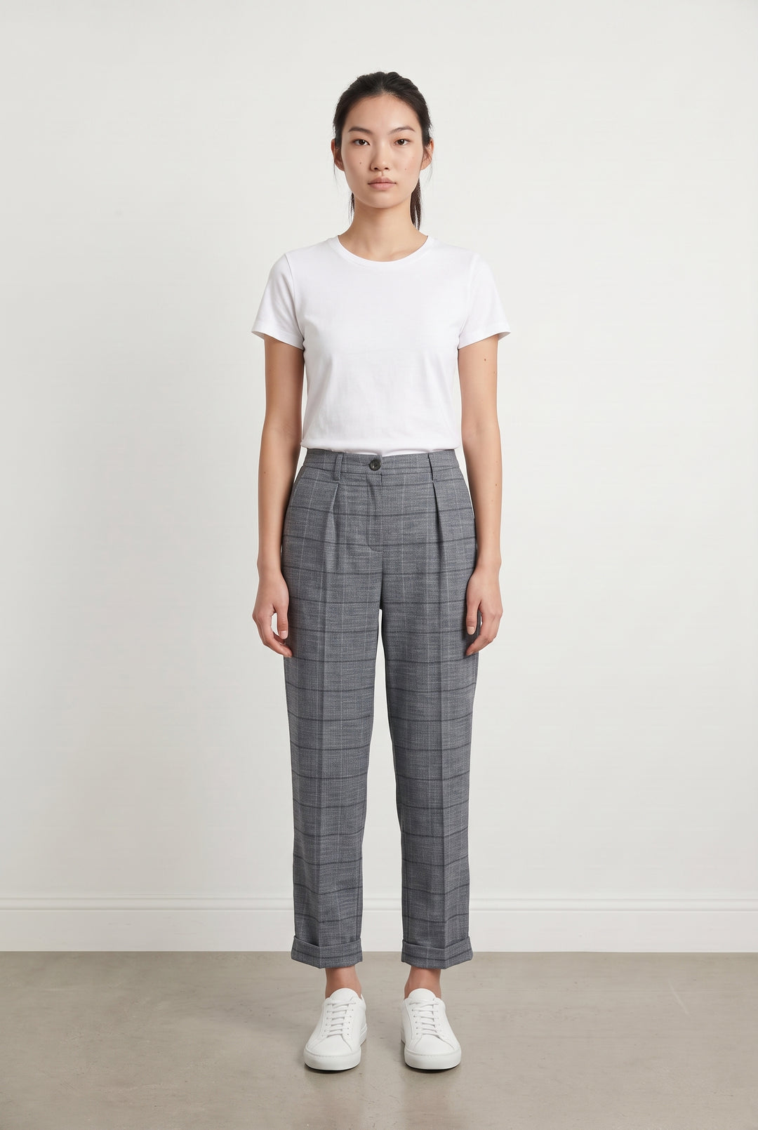 Pantalon À Carreaux Bleu - Taille S/36 de la marque IKKS | PARAD62399 - Vendu par Paradigme - Image 1