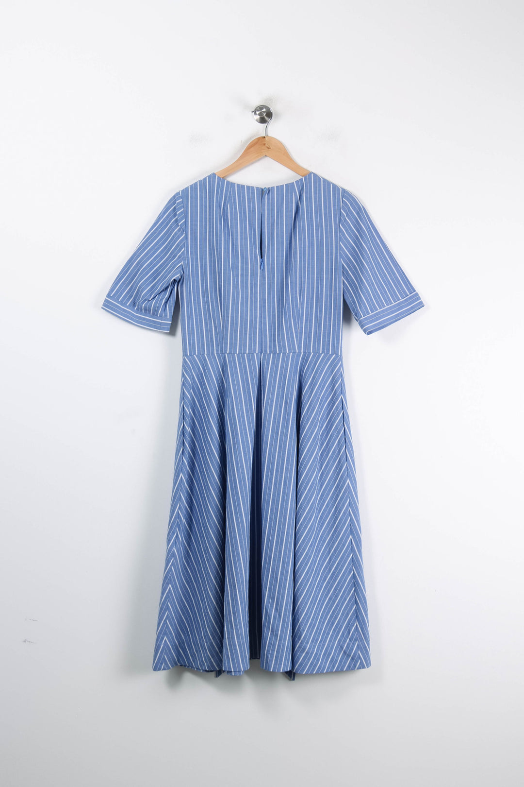 Robe Courte Bleu à Rayures Blanches - Taille M/38 de la marque Caroll | PARAD62434 - Vendu par Paradigme - Image 4