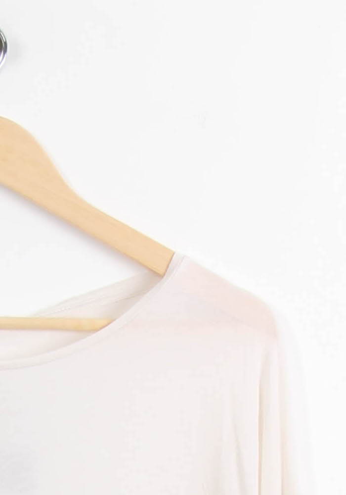 Tee-shirt Manches Longues Blanc - Taille XS/34 de la marque American Vintage | PARAD62443 - Vendu par Paradigme - Image 3