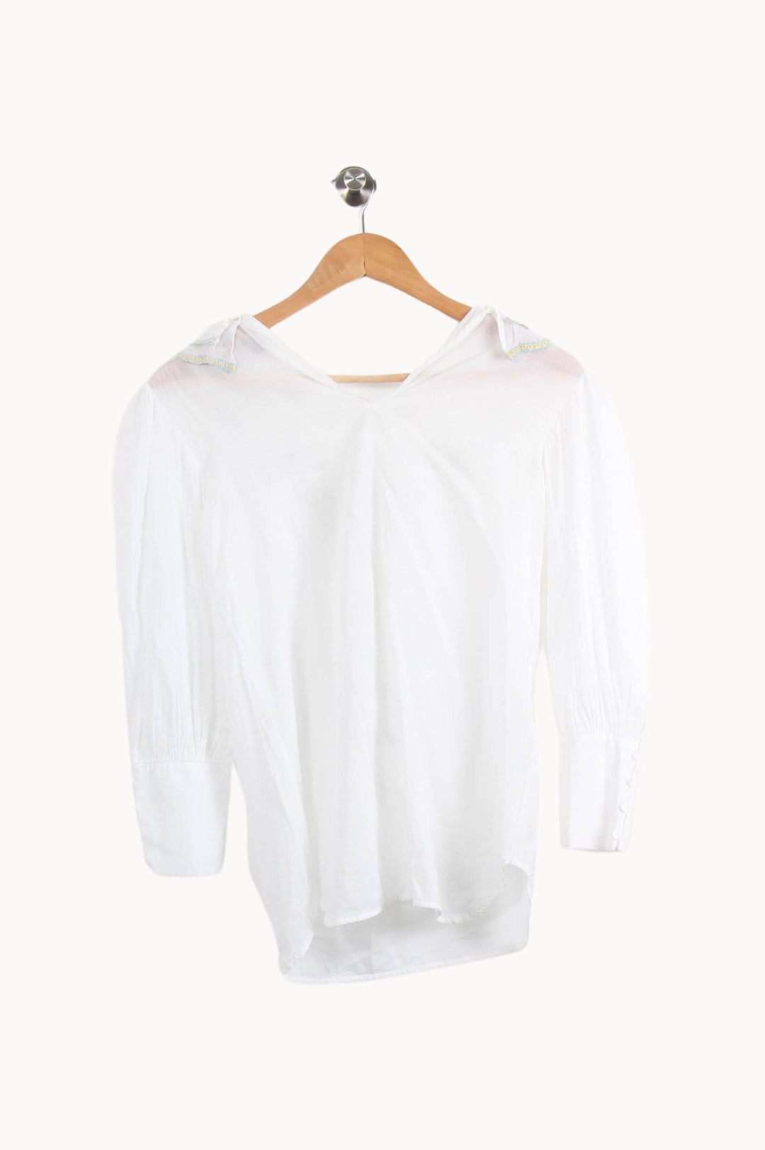 Blouse Blanche - Taille S/36 de la marque Sandro | PARAD62447 - Vendu par Paradigme - Image 4