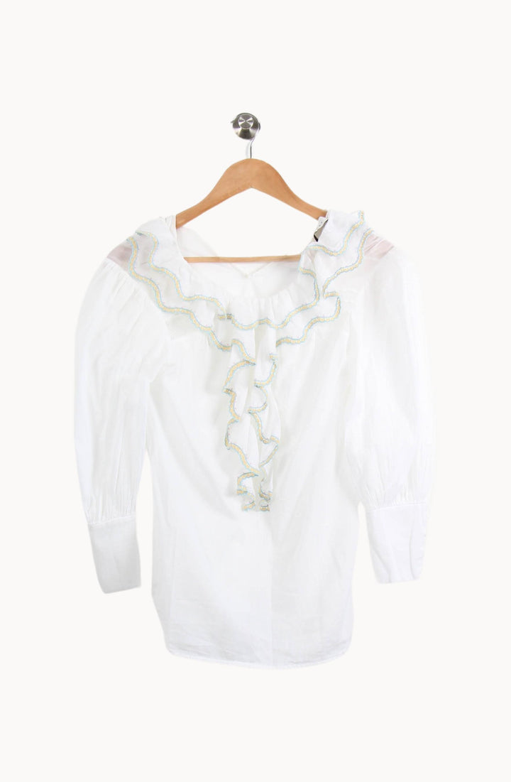 Blouse Blanche - Taille S/36 de la marque Sandro | PARAD62447 - Vendu par Paradigme - Image 2