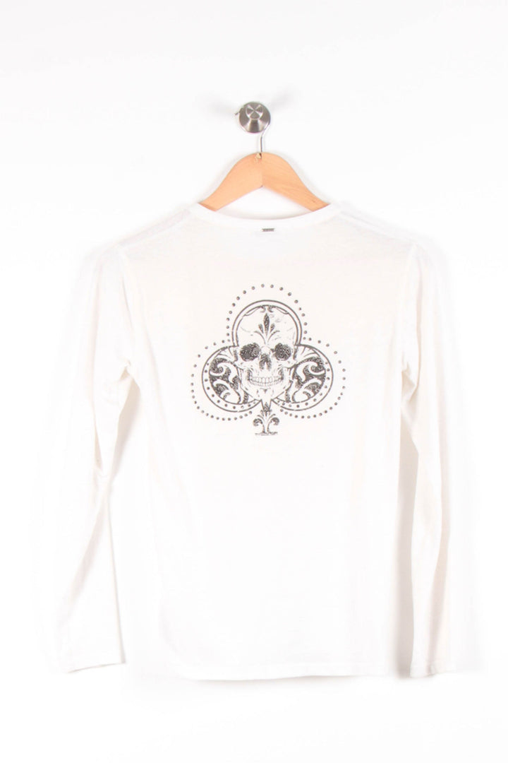 Tee-shirt Manches Longues Blanc - Taille XS/34 de la marque IKKS | PARAD62457 - Vendu par Paradigme - Image 4