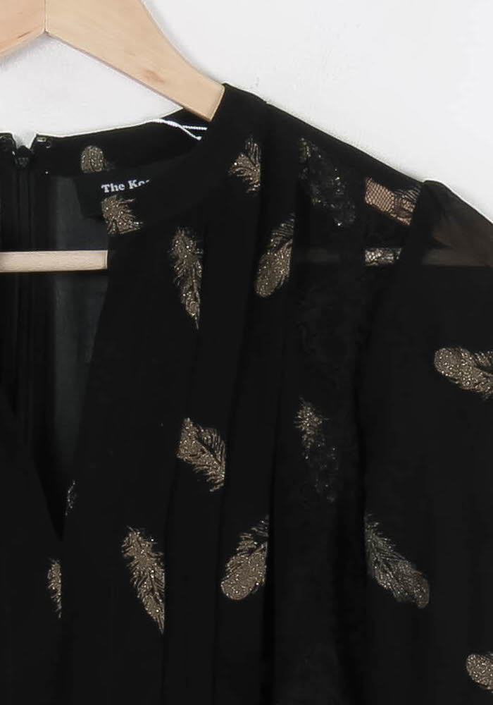 Robe Longue Noire et Dorée - Taille S/36 de la marque The Kooples | PARAD62461 - Vendu par Paradigme - Image 3