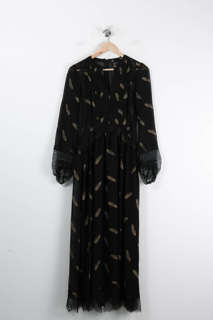 Robe Longue Noire et Dorée - Taille S/36 de la marque The Kooples | PARAD62461 - Vendu par Paradigme - Image 2