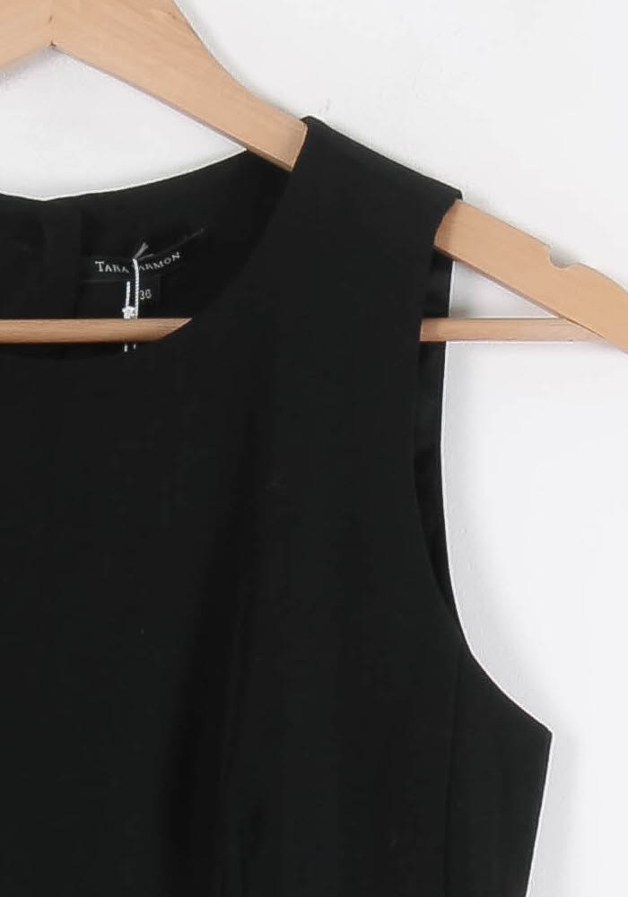 Robe Droite Noire - Taille S/36 de la marque Tara Jarmon | PARAD62470 - Vendu par Paradigme - Image 3