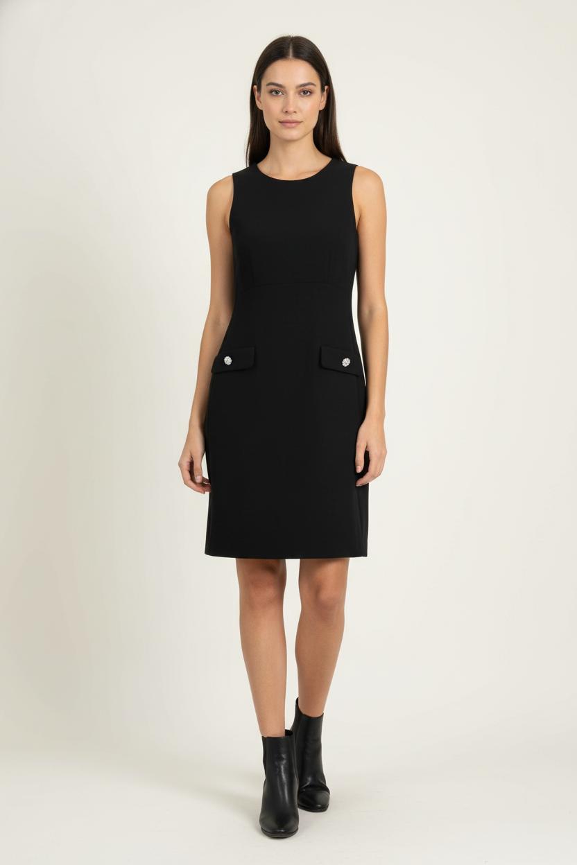 Robe Droite Noire - Taille S/36 de la marque Tara Jarmon | PARAD62470 - Vendu par Paradigme - Image 1