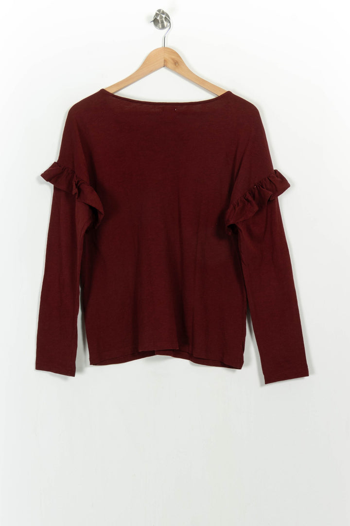 Tee-shirt Manches Longues Bordeaux - Taille S/36 de la marque Des petits hauts | PARAD62476 - Vendu par Paradigme - Image 4