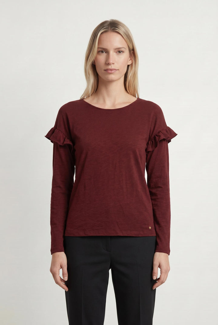 Tee-shirt Manches Longues Bordeaux - Taille S/36 de la marque Des petits hauts | PARAD62476 - Vendu par Paradigme - Image 1