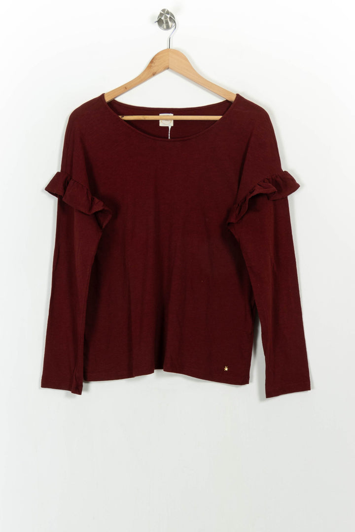 Tee-shirt Manches Longues Bordeaux - Taille S/36 de la marque Des petits hauts | PARAD62476 - Vendu par Paradigme - Image 2