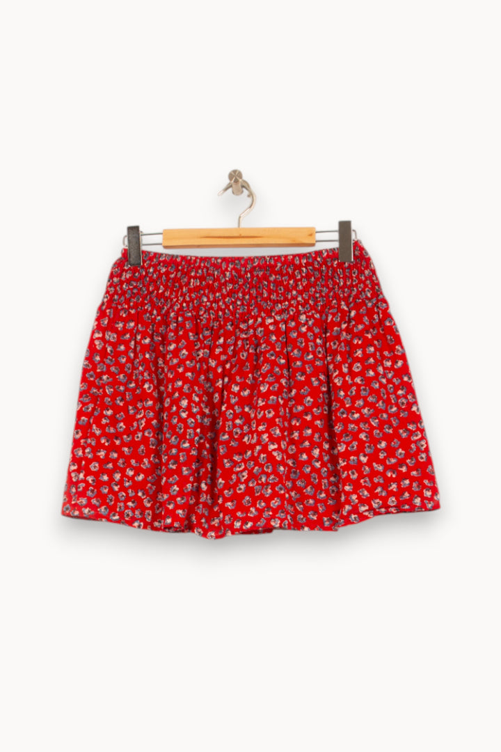 Jupe Courte Rouge à Fleurs - Taille S/36 de la marque Bérénice | PARAD62506 - Vendu par Paradigme - Image 4