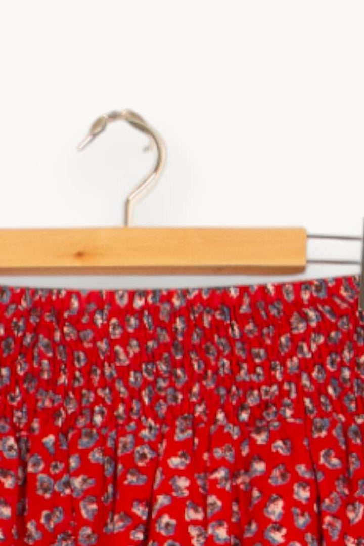 Jupe Courte Rouge à Fleurs - Taille S/36 de la marque Bérénice | PARAD62506 - Vendu par Paradigme - Image 3