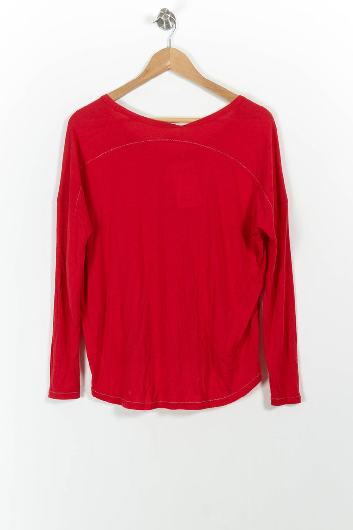 Tee-shirt manches longues rouge - Taille XS/34 de la marque Bérénice | PARAD62517 - Vendu par Paradigme - Image 4