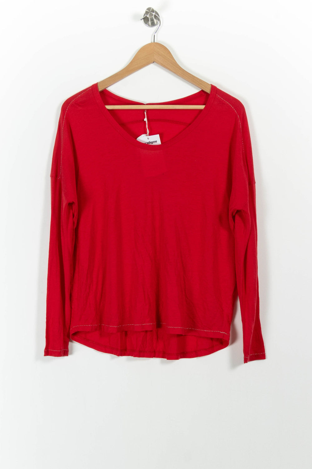Tee-shirt manches longues rouge - Taille XS/34 de la marque Bérénice | PARAD62517 - Vendu par Paradigme - Image 2