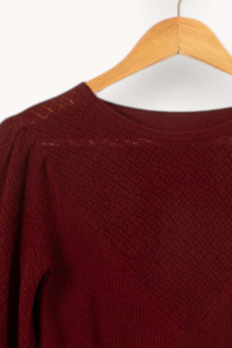 Pull Bordeaux - Taille S/36 de la marque Bérénice | PARAD62524 - Vendu par Paradigme - Image 3