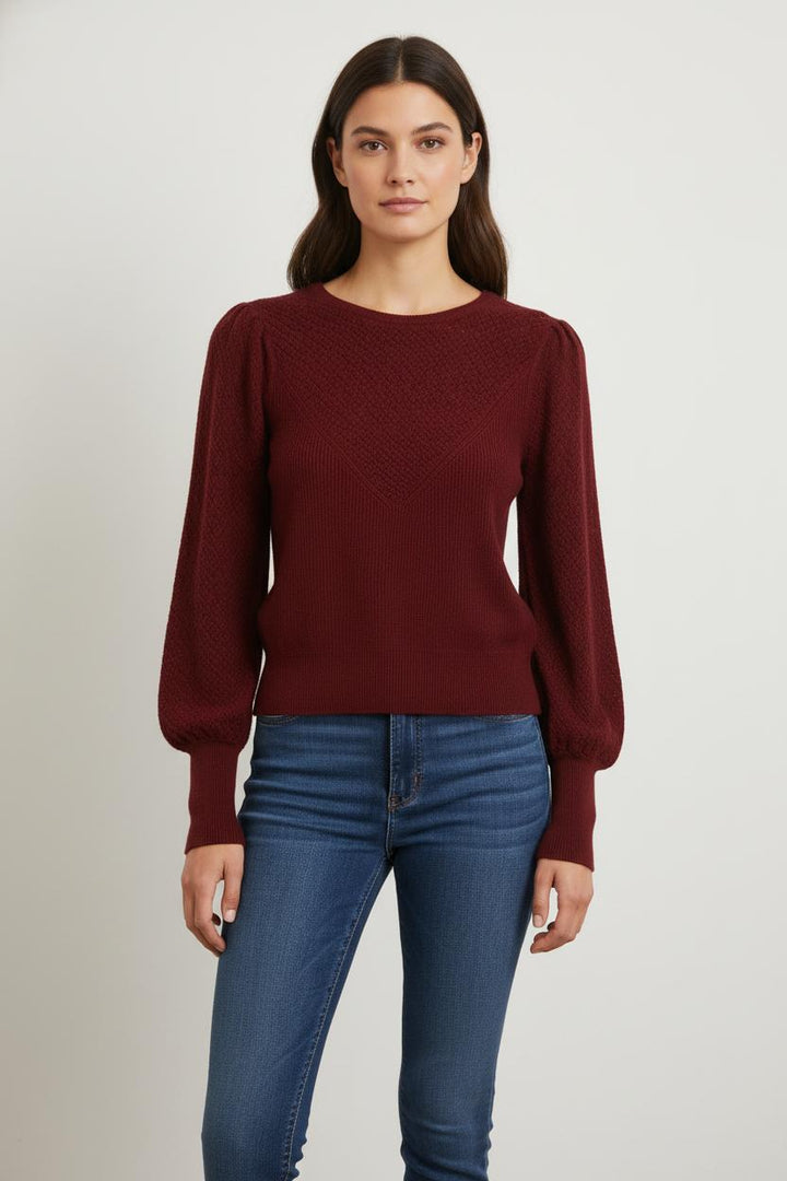 Pull Bordeaux - Taille S/36