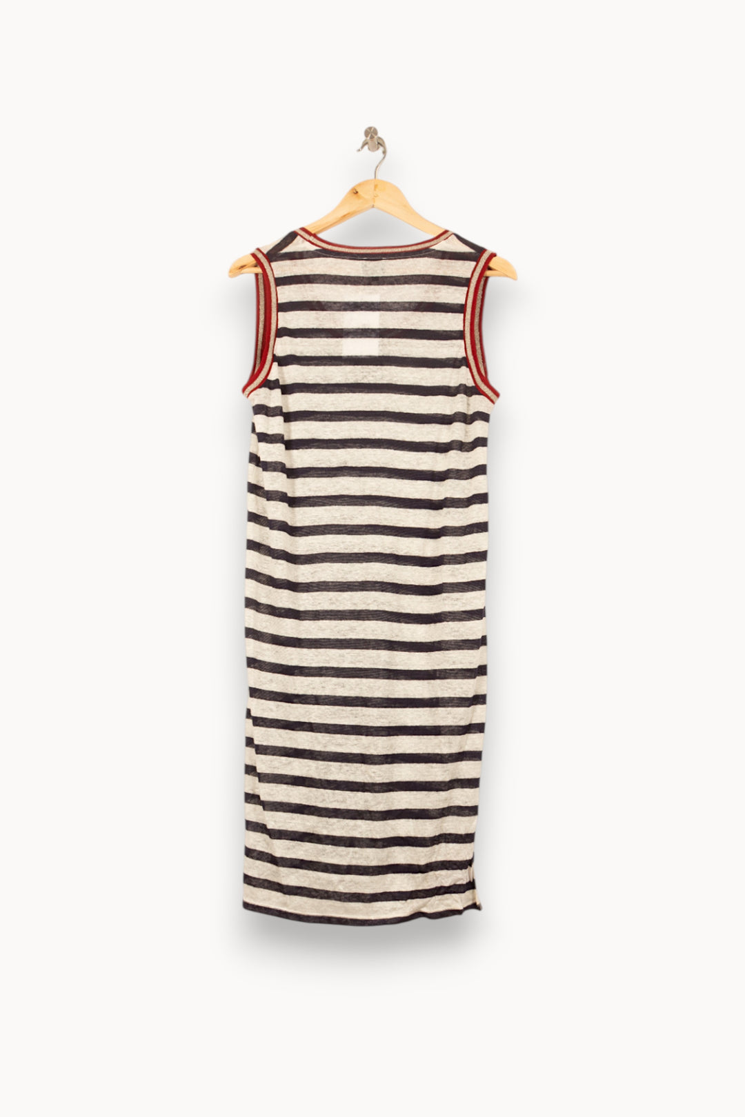 Robe Longue Rayée Noire et Blanche - Taille S/36 de la marque Bérénice | PARAD62530 - Vendu par Paradigme - Image 4