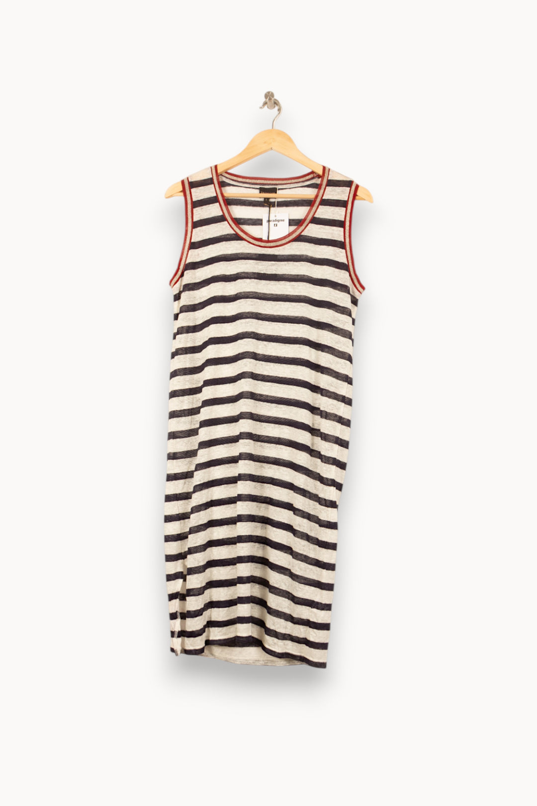 Robe Longue Rayée Noire et Blanche - Taille S/36 de la marque Bérénice | PARAD62530 - Vendu par Paradigme - Image 2