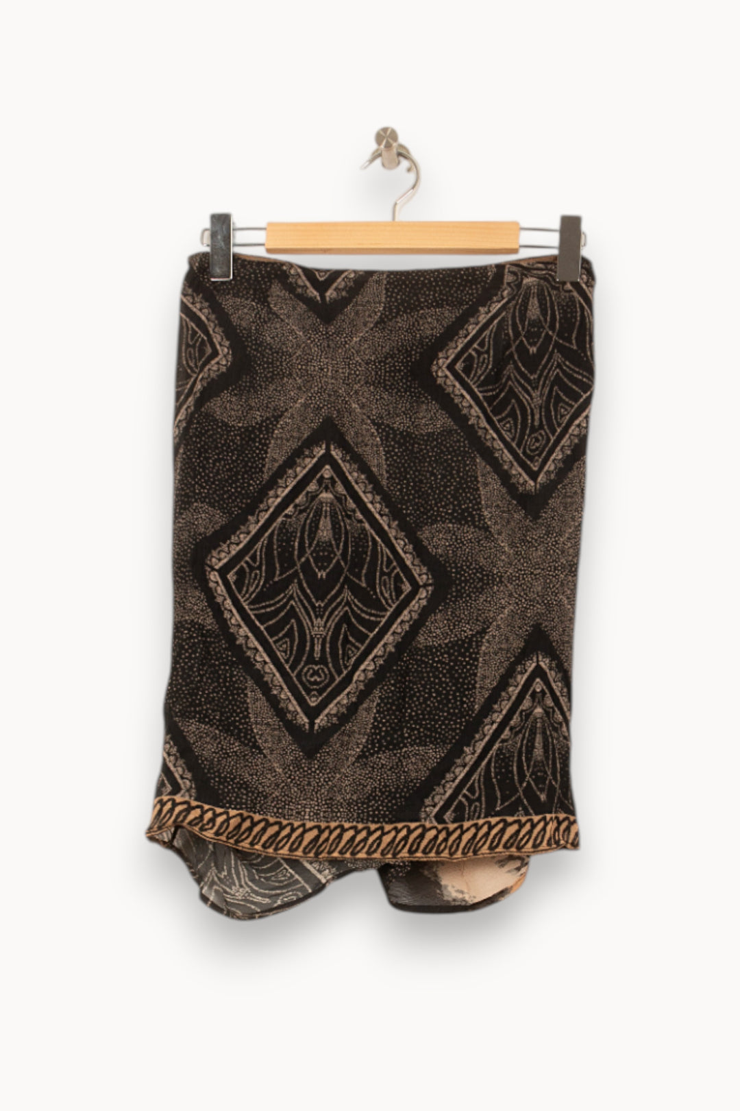 Jupe Drapée Noire et Beige - Taille S/36 de la marque Bérénice | PARAD62535 - Vendu par Paradigme - Image 4