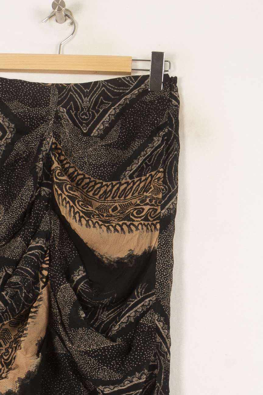 Jupe Drapée Noire et Beige - Taille S/36 de la marque Bérénice | PARAD62535 - Vendu par Paradigme - Image 3
