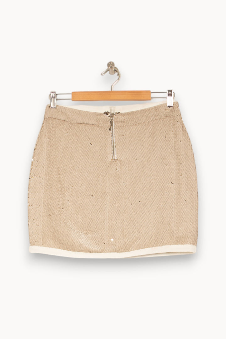 Jupe Courte Beige - Taille S/36 de la marque Bérénice | PARAD62536 - Vendu par Paradigme - Image 4