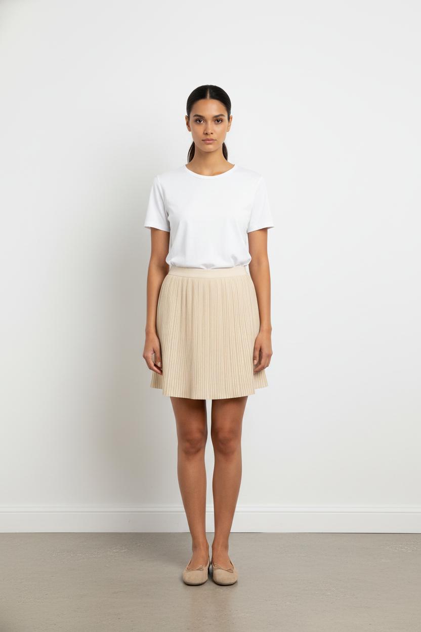 Jupe Plissée Beige - Taille S/36