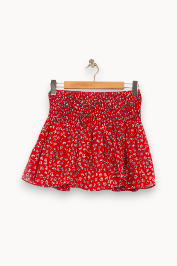 Jupe Courte Rouge à Fleurs - Taille S/36 de la marque Bérénice | PARAD62540 - Vendu par Paradigme - Image 4