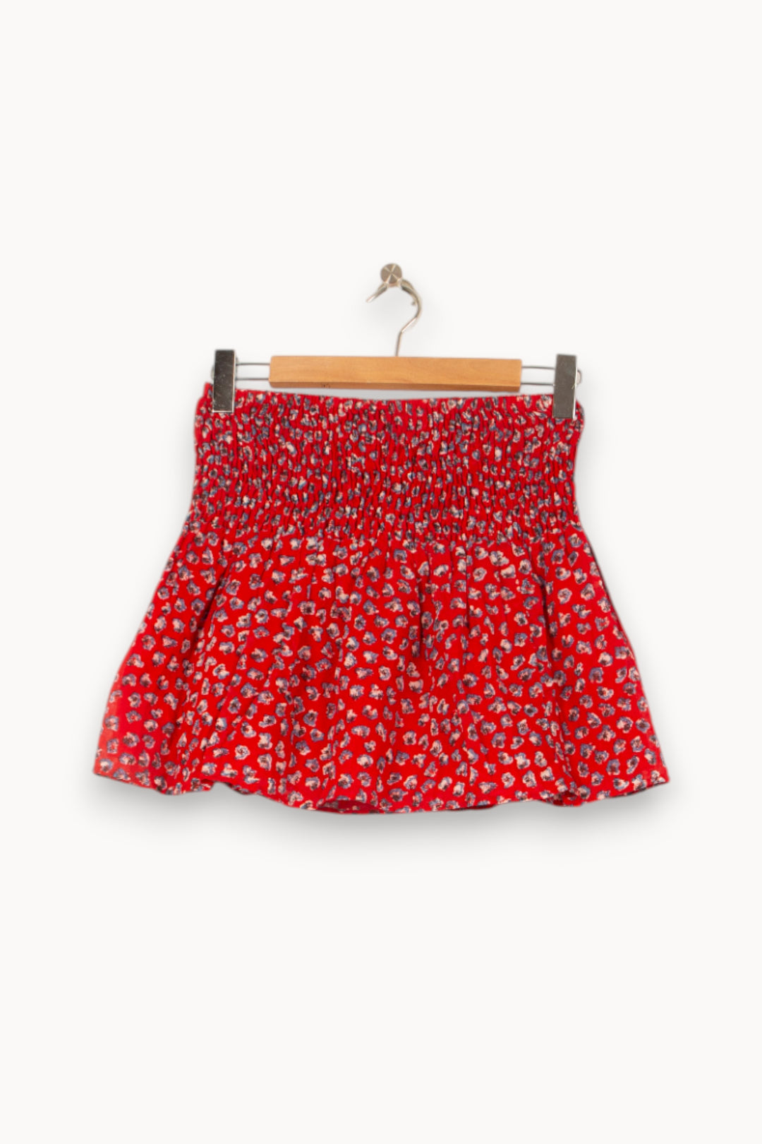 Jupe Courte Rouge à Fleurs - Taille S/36 de la marque Bérénice | PARAD62540 - Vendu par Paradigme - Image 2