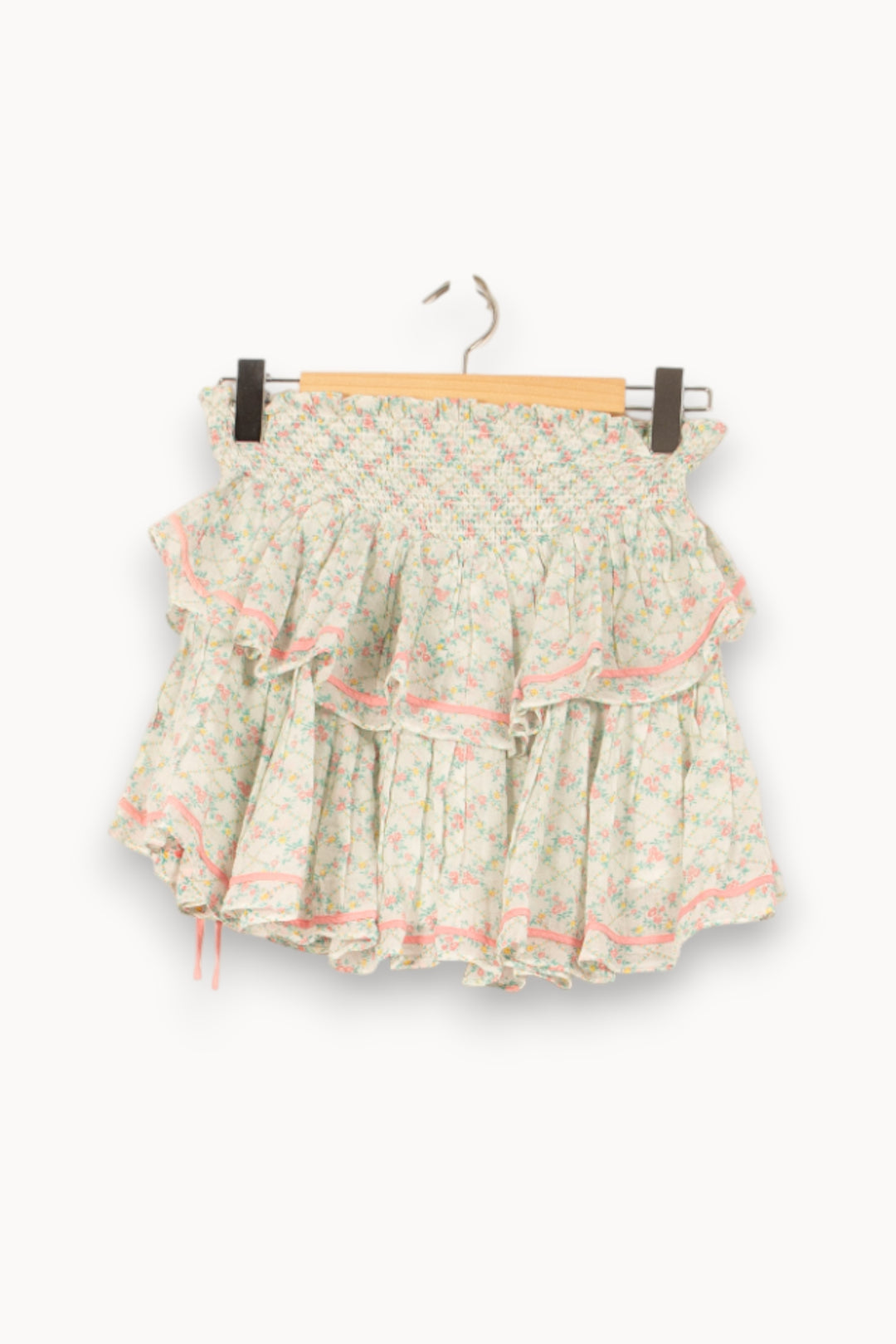 Jupe Volantée Blanche et Rose - Taille S/36 de la marque Bérénice | PARAD62541 - Vendu par Paradigme - Image 4