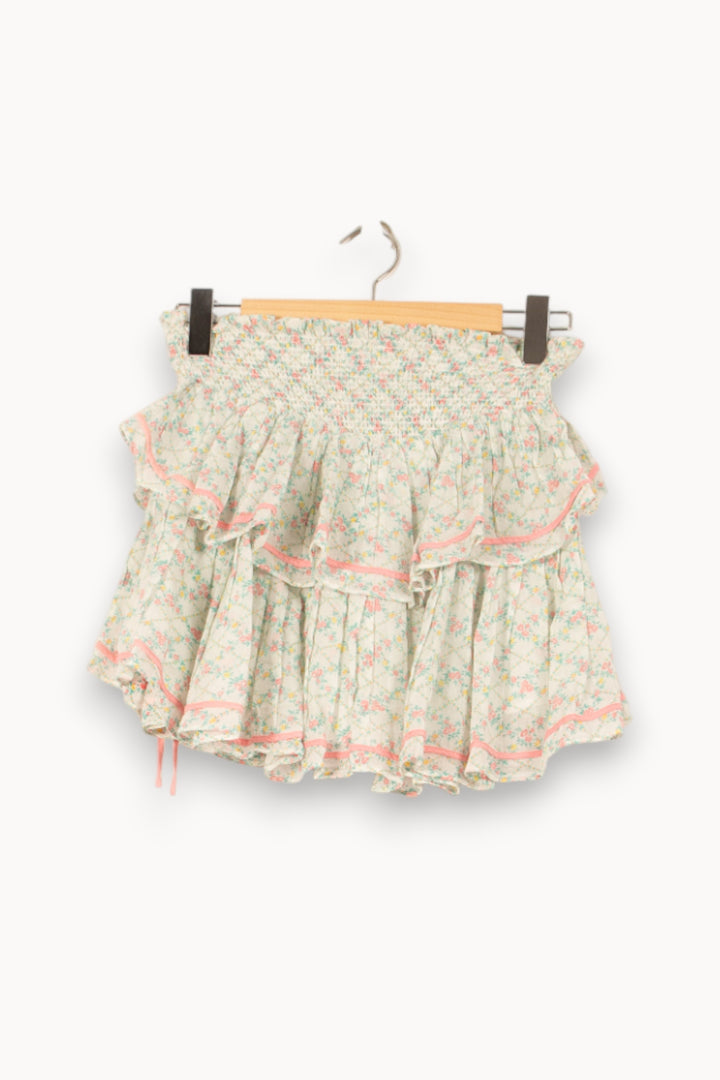 Jupe Volantée Blanche et Rose - Taille S/36 de la marque Bérénice | PARAD62541 - Vendu par Paradigme - Image 4