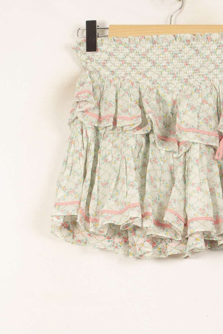 Jupe Volantée Blanche et Rose - Taille S/36 de la marque Bérénice | PARAD62541 - Vendu par Paradigme - Image 3
