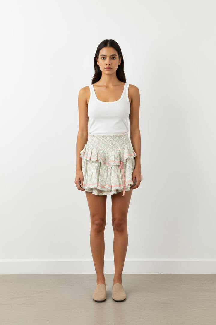 Jupe Volantée Blanche et Rose - Taille S/36