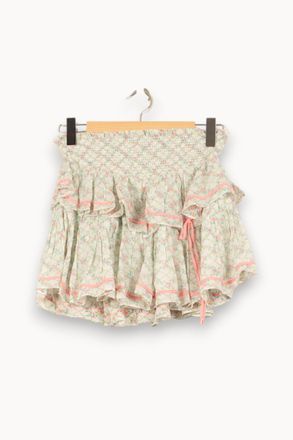 Jupe Volantée Blanche et Rose - Taille S/36 de la marque Bérénice | PARAD62541 - Vendu par Paradigme - Image 2