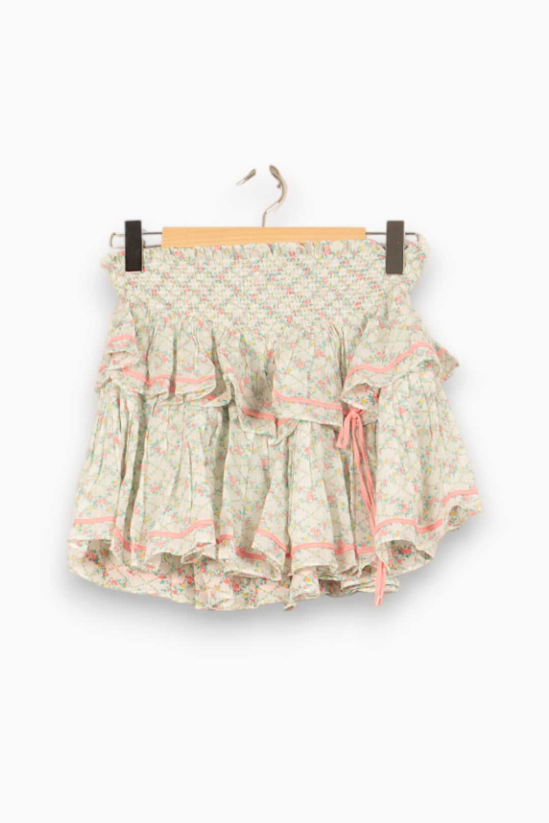 Jupe Volantée Blanche et Rose - Taille S/36 de la marque Bérénice | PARAD62541 - Vendu par Paradigme - Image 2