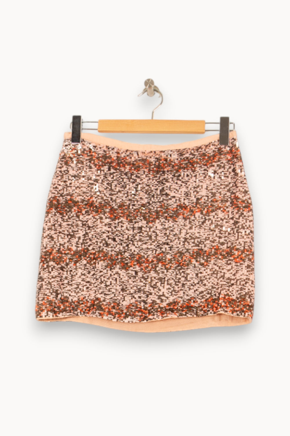 Jupe Courte Rose et Marron - Taille S/36 de la marque Bérénice | PARAD62543 - Vendu par Paradigme - Image 2