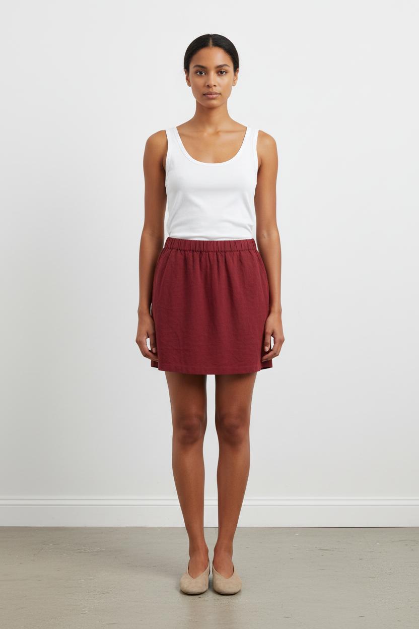 Jupe Courte Bordeaux - Taille S/36