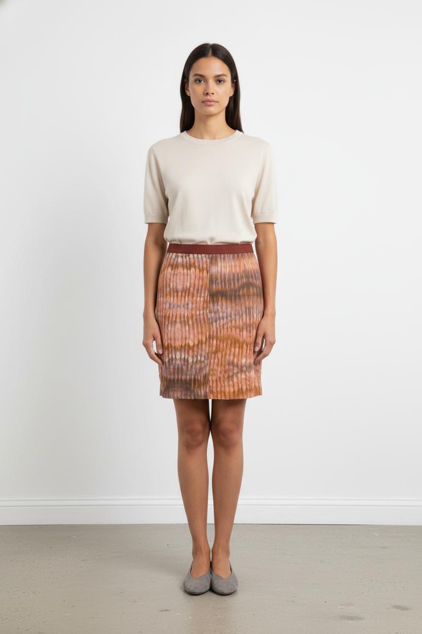 Jupe Droite Marron - Taille S/36
