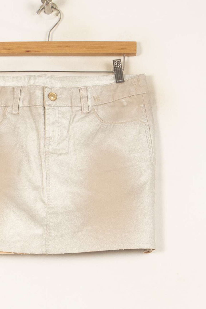 Jupe Courte Beige - Taille M/38 de la marque Bérénice | PARAD62554 - Vendu par Paradigme - Image 3