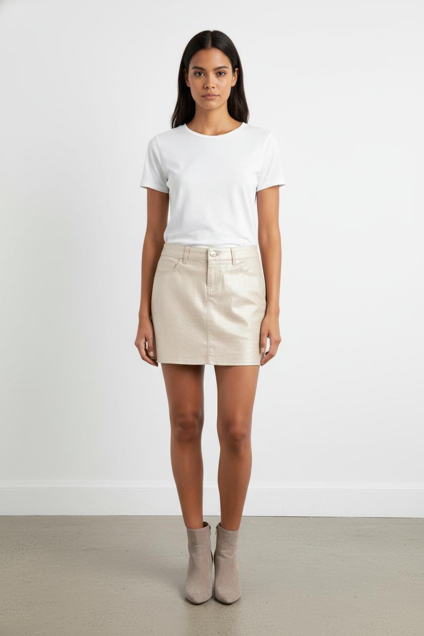 Jupe Courte Beige - Taille M/38