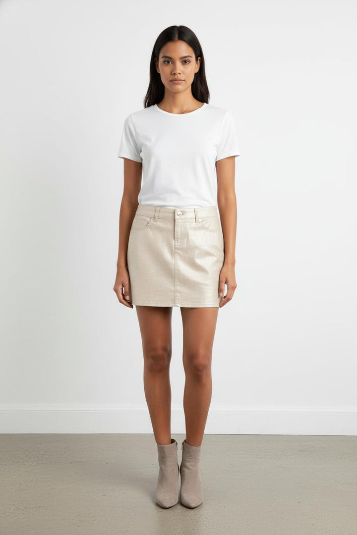 Jupe Courte Beige - Taille M/38