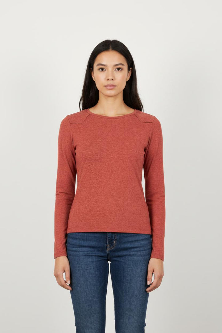 Tee-shirt Manches Longues Bordeaux - Taille S/36
