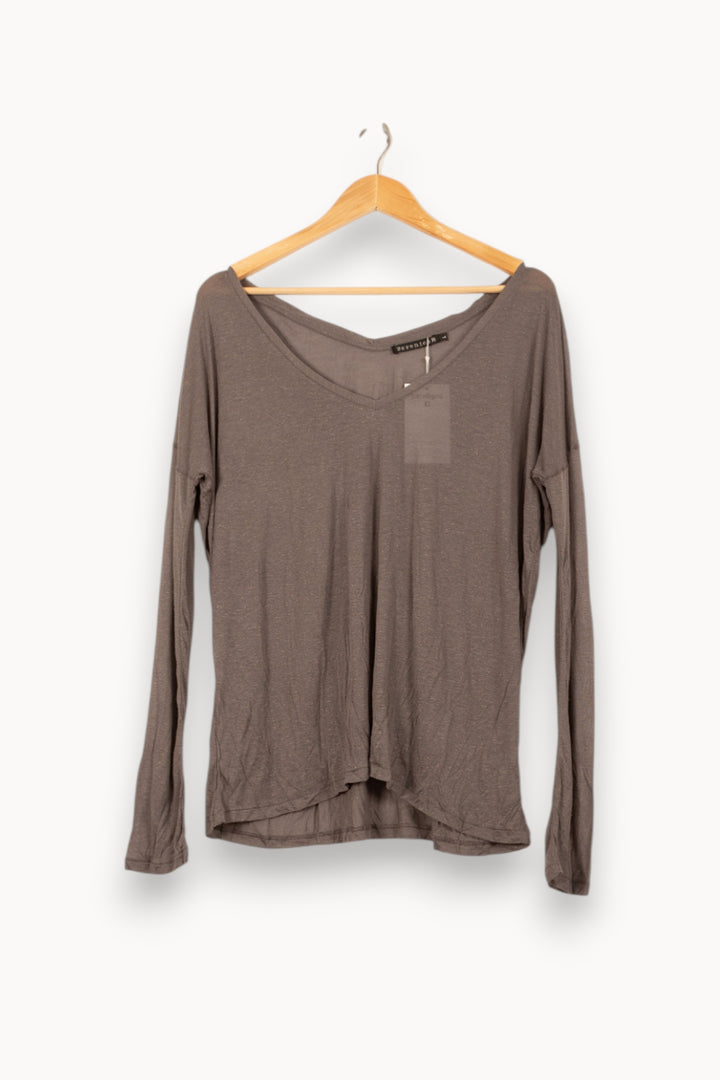 Tee-shirt Manches Longues Gris - Taille L/40 de la marque Bérénice | PARAD62574 - Vendu par Paradigme - Image 2