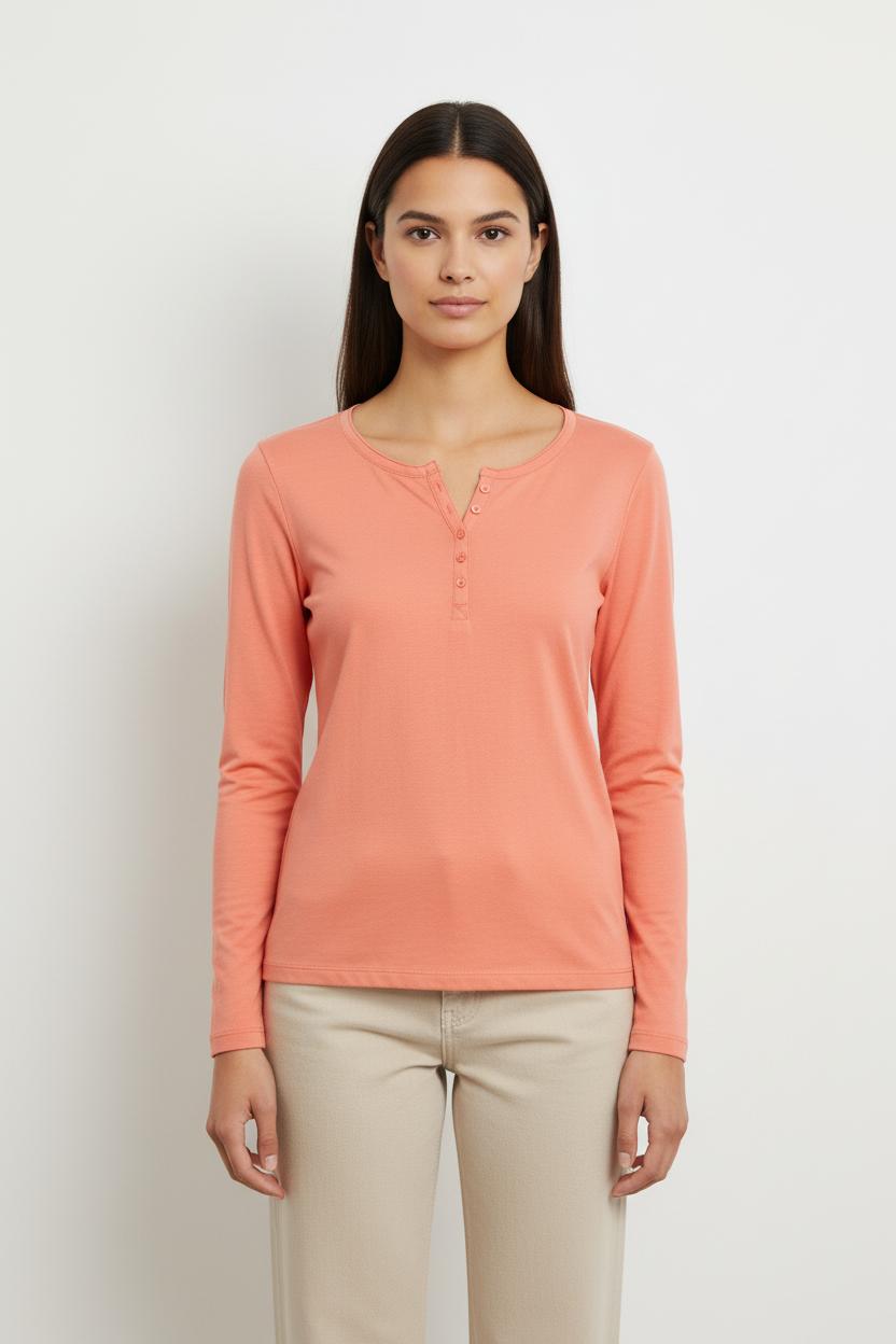 Tee-shirt Manches Longues Rose - Taille S/36