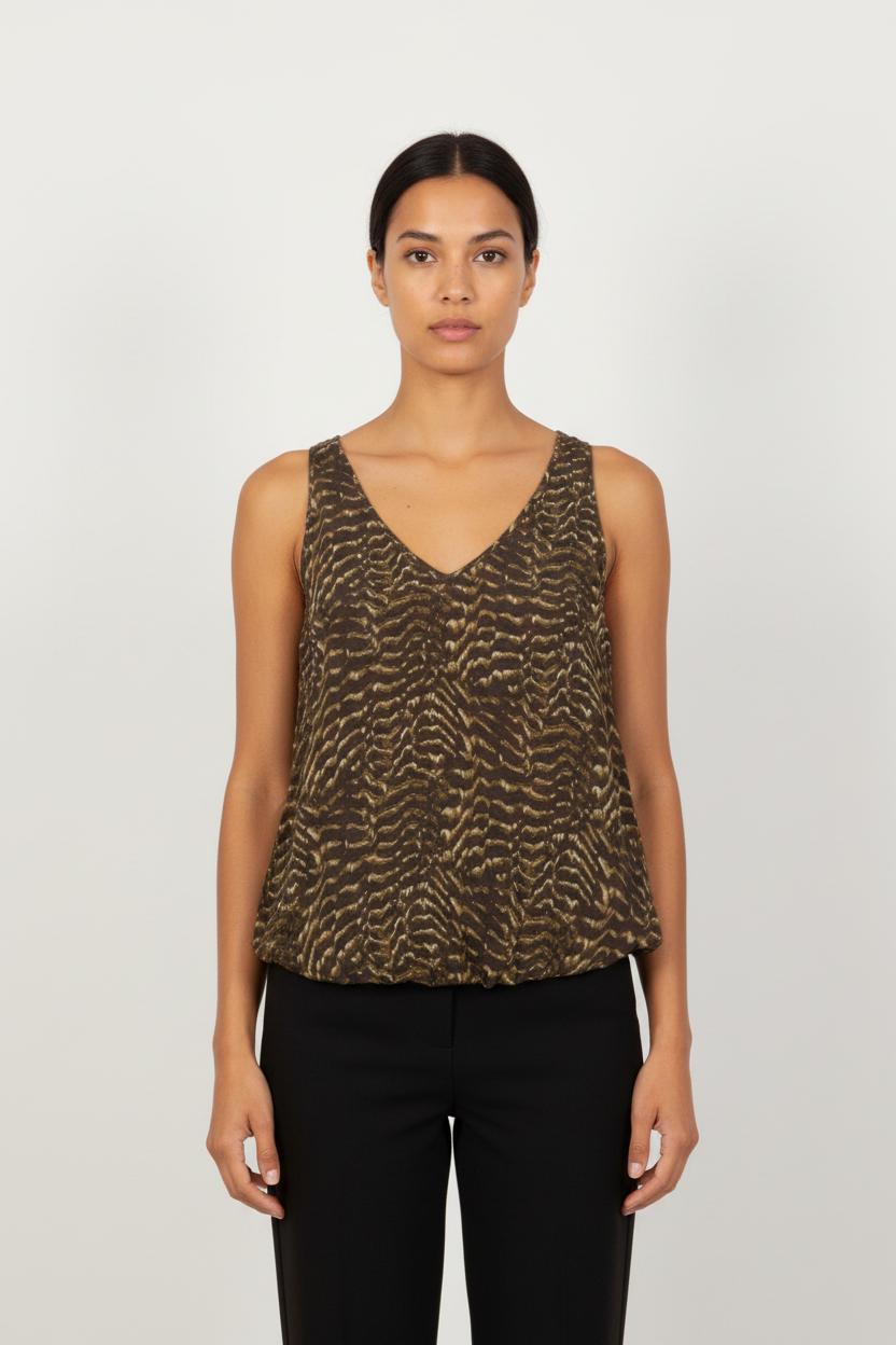 Débardeur Noir et Marron - Taille S/36