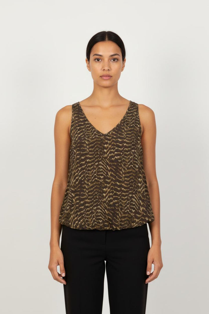 Débardeur Noir et Marron - Taille S/36
