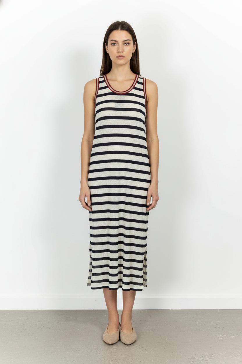 Robe Longue Blanche et Noire - Taille S/36 de la marque Bérénice | PARAD62591 - Vendu par Paradigme - Image 1
