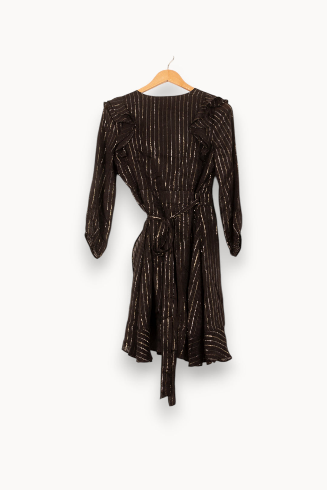 Robe Portefeuille Noire et Dorée - Taille S/36 de la marque Bérénice | PARAD62598 - Vendu par Paradigme - Image 4
