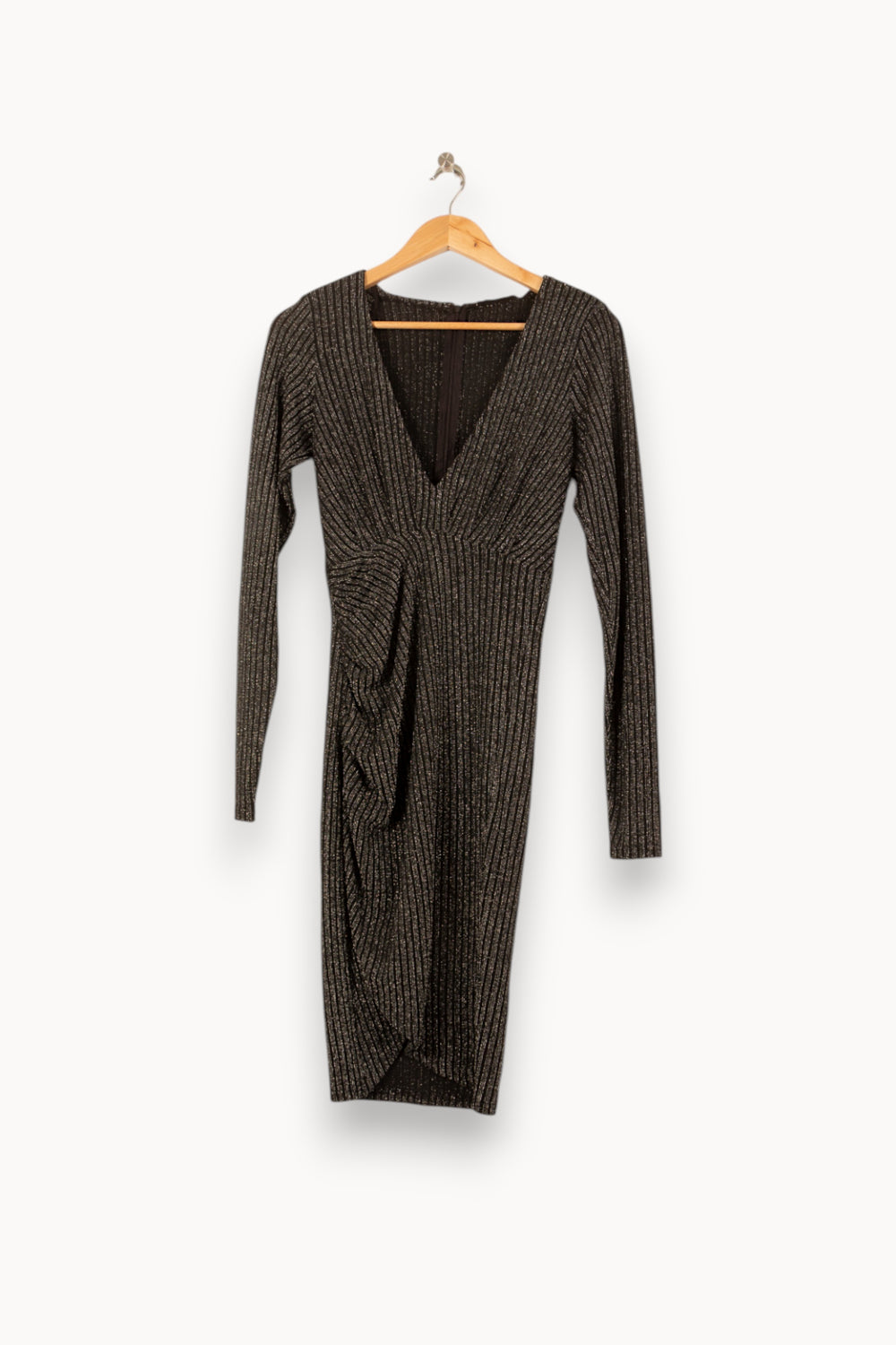 Robe Drapée Noire - Taille L/40 de la marque Bérénice | PARAD62600 - Vendu par Paradigme - Image 2